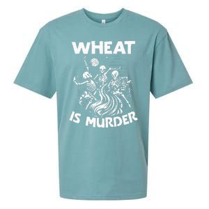 Wheat Is Murder Celiac Disease Awareness Month Gluten Free Sueded Cloud Jersey T-Shirt