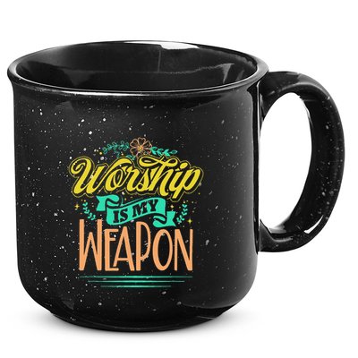 Worship Is My Weapon Christian 15oz Campfire Ceramic Mug