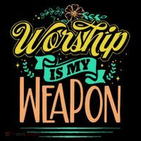 Worship Is My Weapon Christian Drawstring Bag