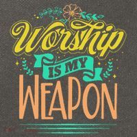 Worship Is My Weapon Christian Cotton Canvas Backpack
