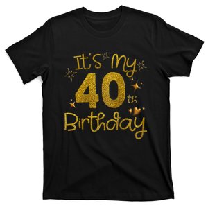 Wom.e.ns Its My 40th Birthday Shirt Funny Happy Birthday Wom.e.n Raglan Baseball Tee T-Shirt