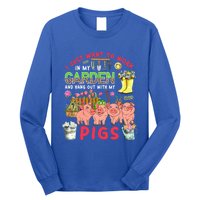 Work In My Garden And Hang Out With Pigs Three Pigs Floral Gift Long Sleeve Shirt