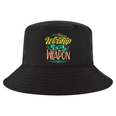 Worship Is My Weapon Christian Cool Comfort Performance Bucket Hat