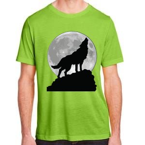 Wolf In Moon Light T Cool Full Dog Pup Howling Adult ChromaSoft Performance T-Shirt