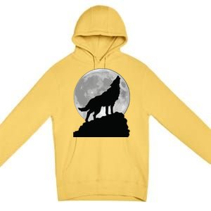 Wolf In Moon Light T Cool Full Dog Pup Howling Premium Pullover Hoodie