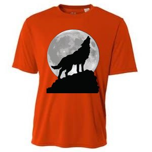 Wolf In Moon Light T Cool Full Dog Pup Howling Cooling Performance Crew T-Shirt