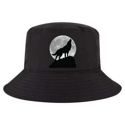 Wolf In Moon Light T Cool Full Dog Pup Howling Cool Comfort Performance Bucket Hat