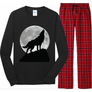 Wolf In Moon Light T Cool Full Dog Pup Howling Long Sleeve Pajama Set