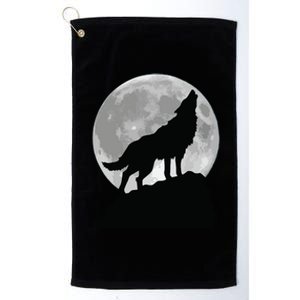 Wolf In Moon Light T Cool Full Dog Pup Howling Platinum Collection Golf Towel