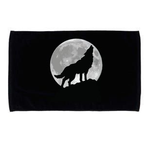 Wolf In Moon Light T Cool Full Dog Pup Howling Microfiber Hand Towel