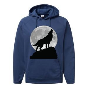 Wolf In Moon Light T Cool Full Dog Pup Howling Performance Fleece Hoodie