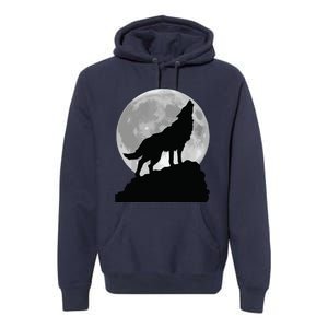 Wolf In Moon Light T Cool Full Dog Pup Howling Premium Hoodie