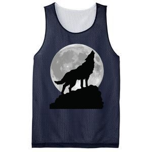 Wolf In Moon Light T Cool Full Dog Pup Howling Mesh Reversible Basketball Jersey Tank