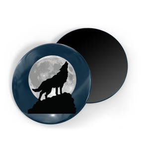 Wolf In Moon Light T Cool Full Dog Pup Howling Magnet