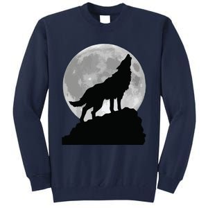 Wolf In Moon Light T Cool Full Dog Pup Howling Tall Sweatshirt