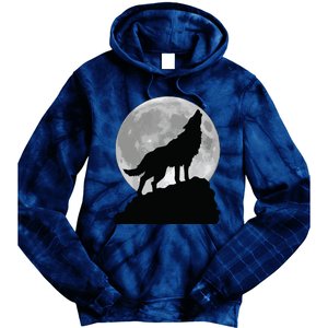 Wolf In Moon Light T Cool Full Dog Pup Howling Tie Dye Hoodie