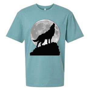 Wolf In Moon Light T Cool Full Dog Pup Howling Sueded Cloud Jersey T-Shirt