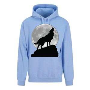 Wolf In Moon Light T Cool Full Dog Pup Howling Unisex Surf Hoodie