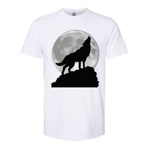 Wolf In Moon Light T Cool Full Dog Pup Howling Softstyle CVC T-Shirt