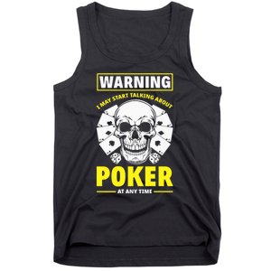 Warning I May Start Talking About Poker Funny Poker Player Premium Tank Top