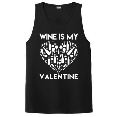 Wine Is My Valentine Love Wine Art Fun Wine Valentine's Day Great Gift PosiCharge Competitor Tank