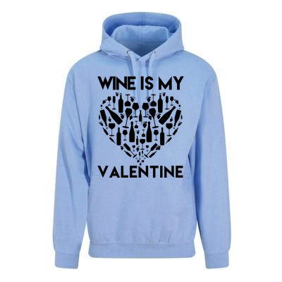 Wine Is My Valentine Love Wine Art Fun Wine Valentine's Day Great Gift Unisex Surf Hoodie