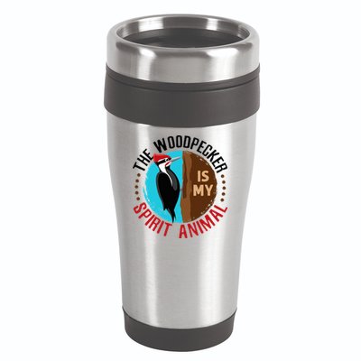 Woodpecker Is My Spirit Animal Bird Watcher Nerd Birder 16oz Travel Tumbler