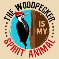 Woodpecker Is My Spirit Animal Bird Watcher Nerd Birder Drawstring Bag