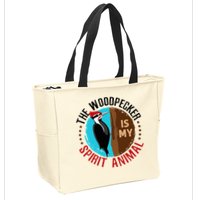 Woodpecker Is My Spirit Animal Bird Watcher Nerd Birder Zip Tote Bag