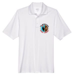 Woodpecker Is My Spirit Animal Bird Watcher Nerd Birder Men's Origin Performance Pique Polo