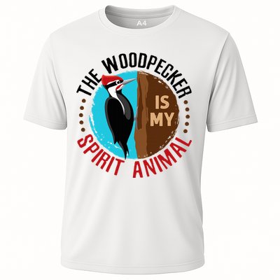 Woodpecker Is My Spirit Animal Bird Watcher Nerd Birder Performance Shirt