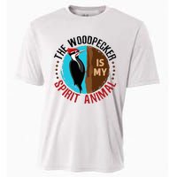 Woodpecker Is My Spirit Animal Bird Watcher Nerd Birder Cooling Performance Crew T-Shirt