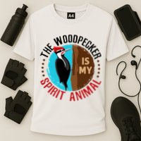 Woodpecker Is My Spirit Animal Bird Watcher Nerd Birder Cooling Performance Crew T-Shirt