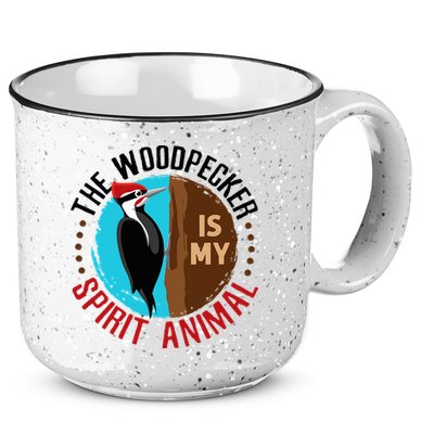 Woodpecker Is My Spirit Animal Bird Watcher Nerd Birder 15oz Campfire Ceramic Mug