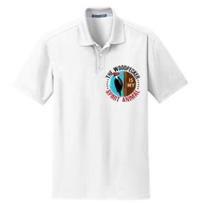 Woodpecker Is My Spirit Animal Bird Watcher Nerd Birder Dry Zone Grid Polo