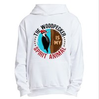 Woodpecker Is My Spirit Animal Bird Watcher Nerd Birder Urban Pullover Hoodie