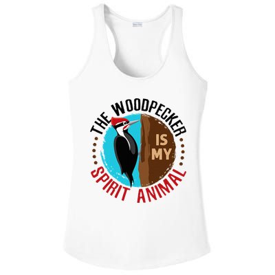 Woodpecker Is My Spirit Animal Bird Watcher Nerd Birder Ladies PosiCharge Competitor Racerback Tank