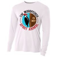 Woodpecker Is My Spirit Animal Bird Watcher Nerd Birder Cooling Performance Long Sleeve Crew