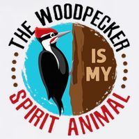 Woodpecker Is My Spirit Animal Bird Watcher Nerd Birder Cooling Performance Long Sleeve Crew