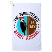 Woodpecker Is My Spirit Animal Bird Watcher Nerd Birder Golf Towel