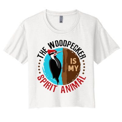 Woodpecker Is My Spirit Animal Bird Watcher Nerd Birder Crop Top
