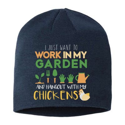 Work In My Garden Hangout With My Chickens Gardening Sustainable Beanie