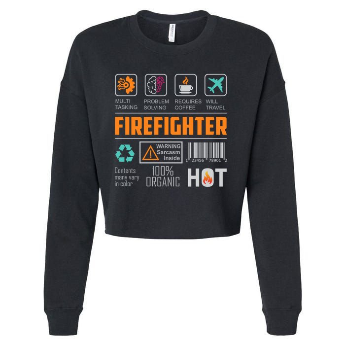 What It Means To Be A Firefighter Cropped Pullover Crew