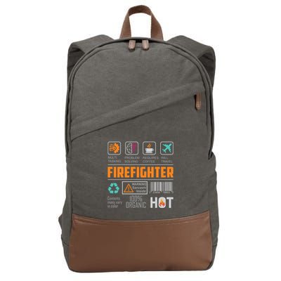 What It Means To Be A Firefighter Cotton Canvas Backpack