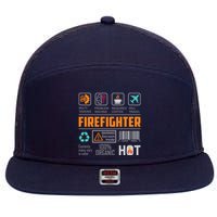 What It Means To Be A Firefighter 7 Panel Mesh Trucker Snapback Hat