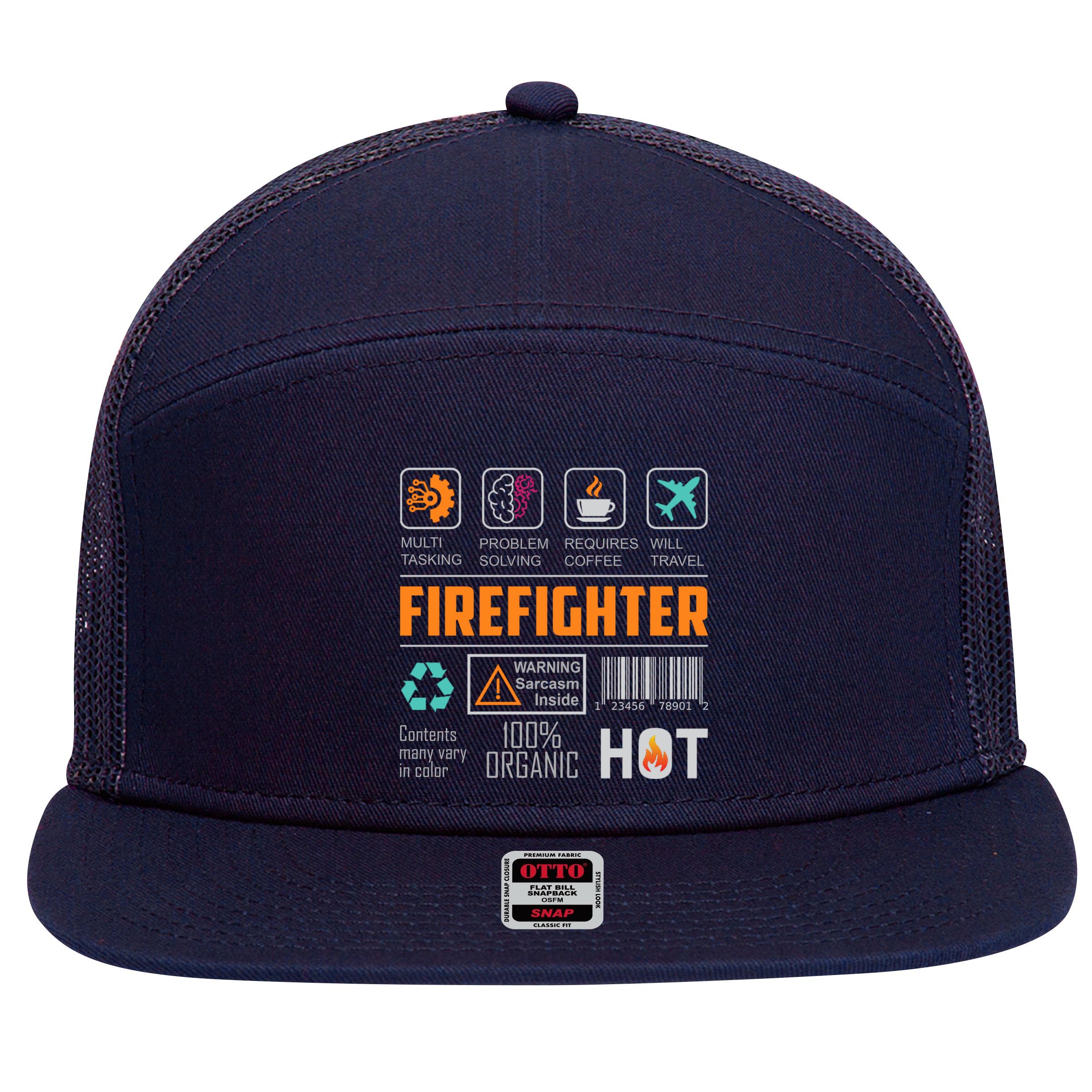 What It Means To Be A Firefighter 7 Panel Mesh Trucker Snapback Hat