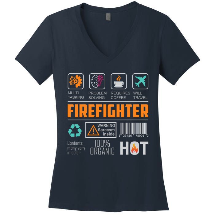 What It Means To Be A Firefighter Women's V-Neck T-Shirt