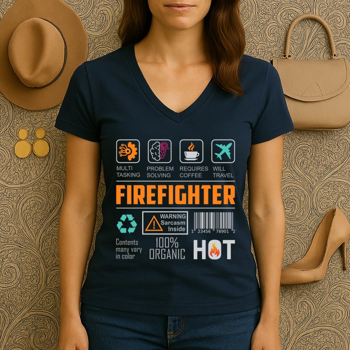 What It Means To Be A Firefighter Women's V-Neck T-Shirt