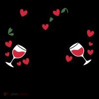 Wine Is My Valentine Funny Drinker Drawstring Bag