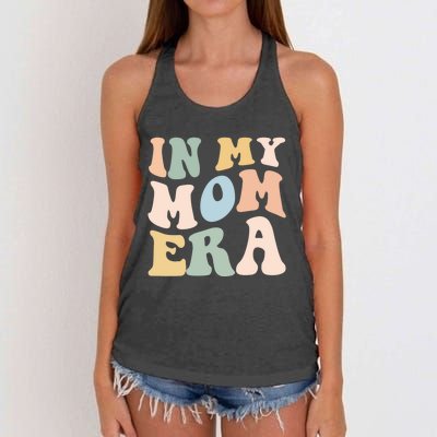 Women In My Mom Era Lover Groovy Retro Mama Mothers Day Women's Knotted Racerback Tank